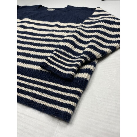 J Crew Sweater Womens 2X Plus Size Ribbed Cashmere Oversized Crewneck Striped - Picture 2 of 7